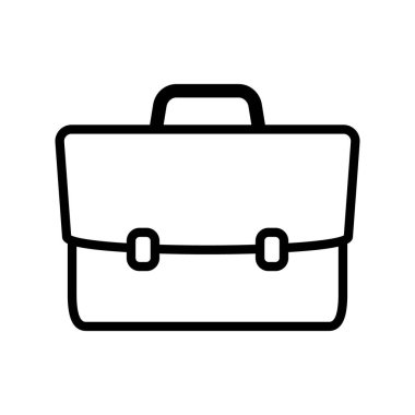 Business bag icon, briefcase vector icon. Suitcase, portfolio symbol, linear style pictogram isolated on white.