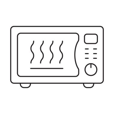 Microwave oven thin line icon. Kitchen appliance icon. Simple microwave oven icon for templates, web design and infographics.