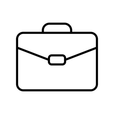 Business bag icon, briefcase vector icon. Suitcase, portfolio symbol, linear style pictogram isolated on white.