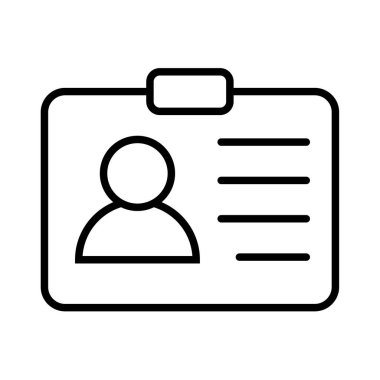 Id card icon. Id card badge icon. Identification card, driver's license icon. Vector illustration.
