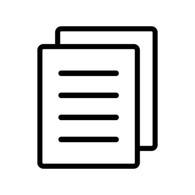 Document icon. Text document vector icon, design element.