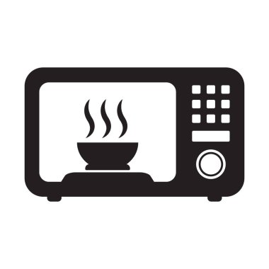 Microwave oven icon. Kitchen appliance icon. Simple microwave oven icon for templates, web design and infographics.