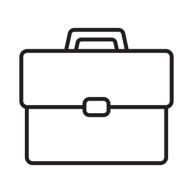 Briefcase icon. Business bag icon. Suitcase, portfolio symbol, linear style pictogram isolated on white.