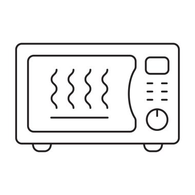 Microwave oven thin line icon. Kitchen appliance icon. Simple microwave oven icon for templates, web design and infographics.