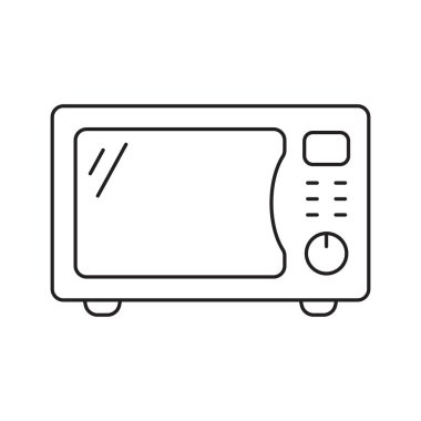 Microwave oven thin line icon. Kitchen appliance icon. Simple microwave oven icon for templates, web design and infographics.