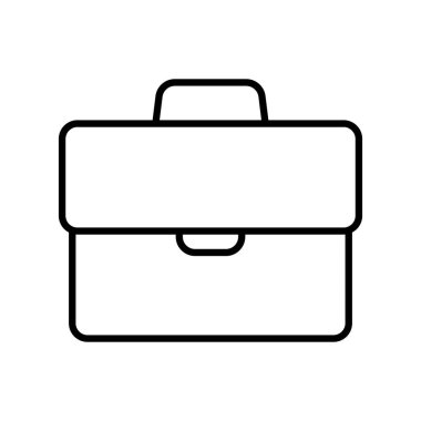 Briefcase icon. Business bag icon. Suitcase, portfolio symbol, linear style pictogram isolated on white.