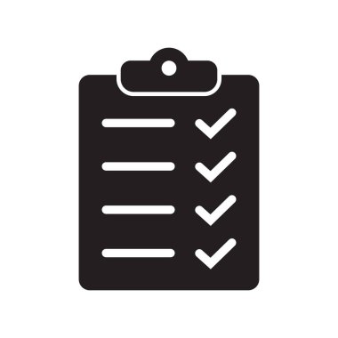 Clipboard and checklist icon. Project management, questionnaire icon. To do list vector icon for web site and app design.
