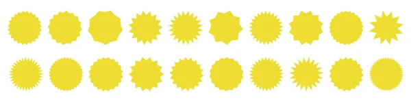 Колекція Жовтих Торговельних Марок Спеціальна Пропозиція Цінник Продаж Або Наклейка — стоковий вектор