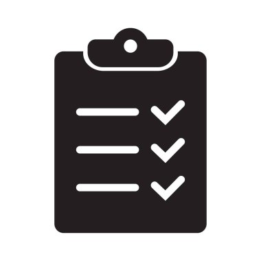 Clipboard and checklist icon. Project management, questionnaire icon. To do list vector icon for web site and app design.