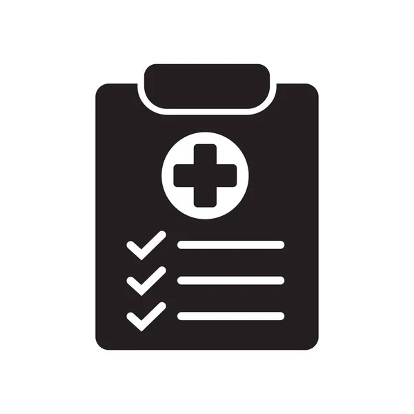 医療史アイコン 医療報告記号 ヘルスケアクリップボードのアイコン 医療カードのアイコン — ストックベクタ