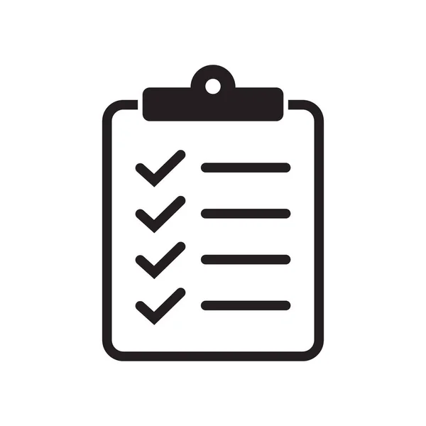 Clipboard Checklist Icon Project Management Questionnaire Icon List Vector Icon — Vettoriale Stock