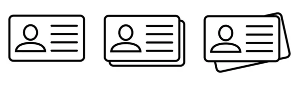 Card Icon Karta Odznak Ikona Průkaz Totožnosti Ikona Řidičského Průkazu — Stockový vektor