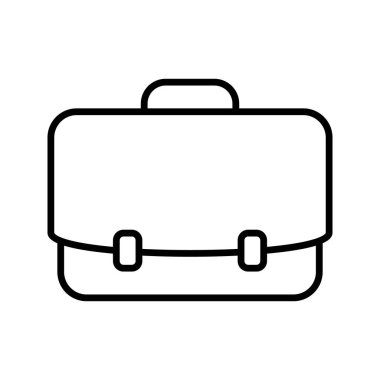 Briefcase icon. Business bag icon. Suitcase, portfolio symbol, linear style pictogram isolated on white.
