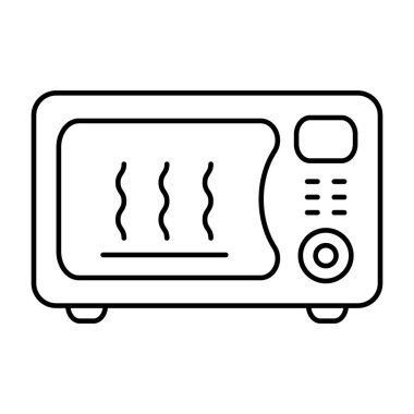 Microwave oven icon. Kitchen appliance icon. Simple microwave oven icon for templates, web design and infographics.