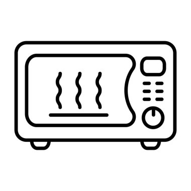 Microwave oven icon. Kitchen appliance icon. Simple microwave oven icon for templates, web design and infographics.
