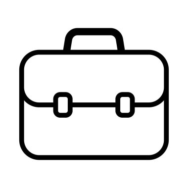Briefcase icon. Business bag icon. Suitcase, portfolio symbol, linear style pictogram isolated on white.