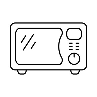 Microwave oven icon. Kitchen appliance icon. Simple microwave oven icon for templates, web design and infographics.