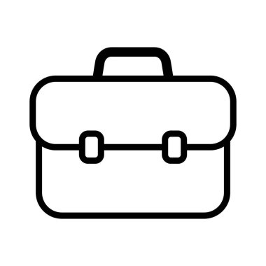 Briefcase icon. Business bag icon. Suitcase, portfolio symbol, linear style pictogram isolated on white.