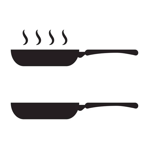 Frying Pan Vector Icon Frying Pan Isolated Sign — Stock Vector