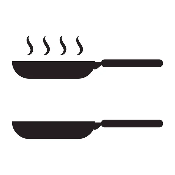 Frying Pan Vector Icon Frying Pan Isolated Sign — Stock Vector