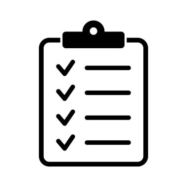 Clipboard and checklist icon. Project management, questionnaire icon. To do list vector icon for web site and app design.