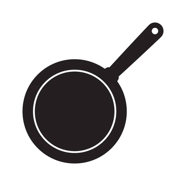 Reying Pan Vector Icon Изолированный Знак Сковороды — стоковый вектор