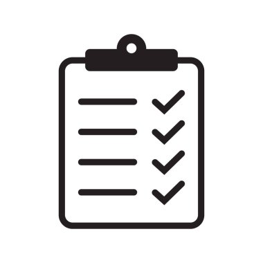 Clipboard and checklist icon. Project management, questionnaire icon. To do list vector icon for web site and app design.
