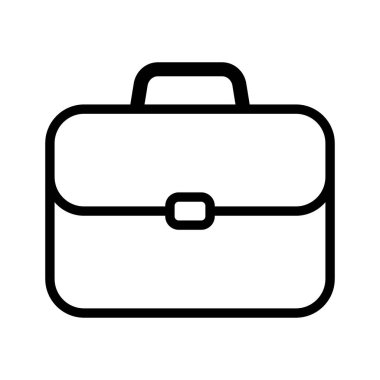 Briefcase icon. Business bag icon. Suitcase, portfolio symbol, linear style pictogram isolated on white.