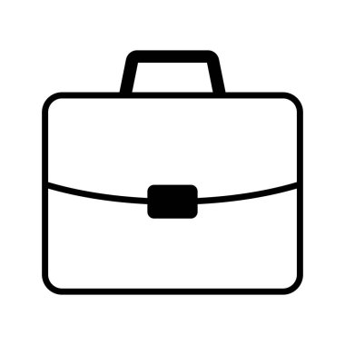 Briefcase icon. Business bag icon. Suitcase, portfolio symbol, linear style pictogram isolated on white.