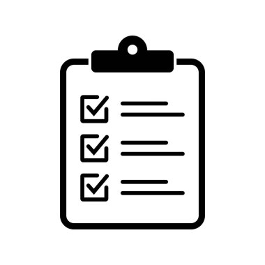 Clipboard and checklist icon. Project management, questionnaire icon. To do list vector icon for web site and app design.