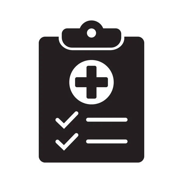 Medical History Icon Medical Report Symbol Health Care Clipboard Icon — Stock Vector