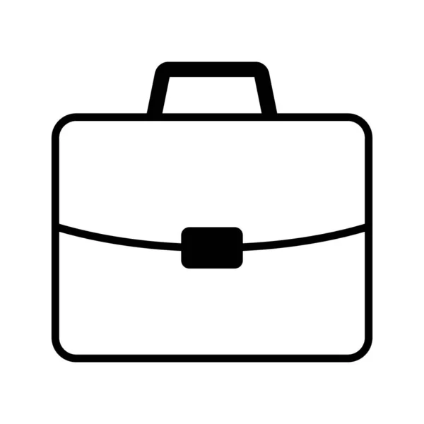 Briefcase Icon Business Bag Icon Suitcase Portfolio Symbol Linear Style — Vector de stock
