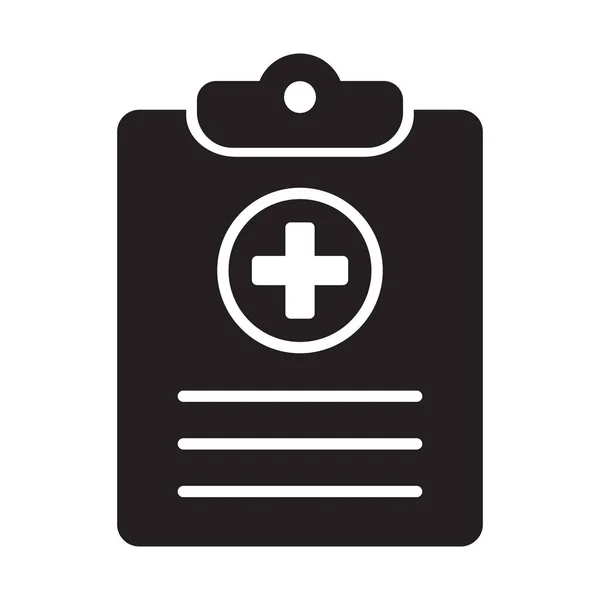 Medical History Icon Medical Report Symbol Health Care Clipboard Icon — Stockvector