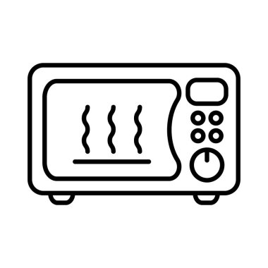 Microwave oven icon. Kitchen appliance icon. Simple microwave oven icon for templates, web design and infographics.