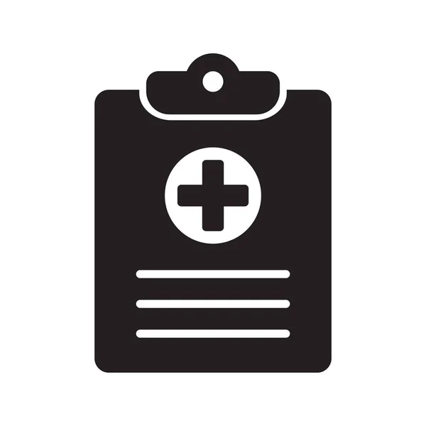 Medical History Icon Medical Report Symbol Health Care Clipboard Icon — Vettoriale Stock