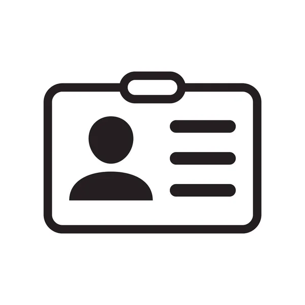 Card Icon Card Badge Icon Identification Card Driver License Icon — Vetor de Stock