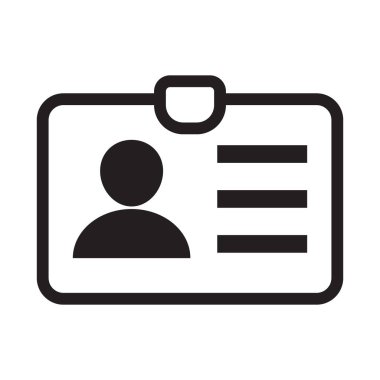 Id card icon. Id card badge icon. Identification card, driver's license icon. Vector illustration.