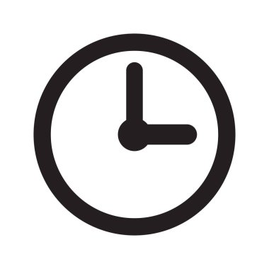 Saat simgesi, saat simgesi vektör çizimi.