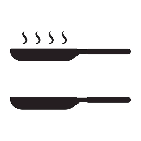 Frying Pan Vector Icon Frying Pan Isolated Signs — Stock Vector