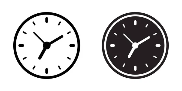 Значок Часов Векторная Иллюстрация Значка Времени — стоковый вектор