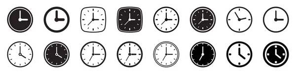 时钟图标 时间图标矢量插图 — 图库矢量图片