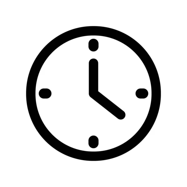 Saat Simgesi Saat Simgesi Vektör Çizimi — Stok Vektör