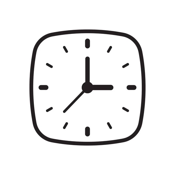 Ícone Relógio Ilustração Vetor Ícone Tempo — Vetor de Stock
