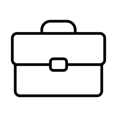 Briefcase icon. Business bag icon. Suitcase, portfolio symbol, linear style pictogram isolated on white.