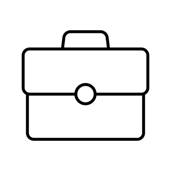 Briefcase Icon Business Bag Icon Suitcase Portfolio Symbol Linear Style — Stock Vector