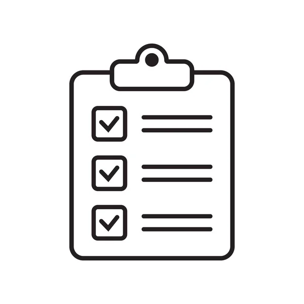 Clipboard Checklist Icon Project Management Questionnaire Line Icon List Vector — ストックベクタ