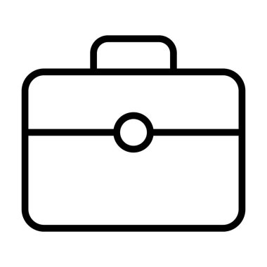 Briefcase icon. Business bag icon. Suitcase, portfolio symbol, linear style pictogram isolated on white.