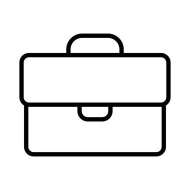 Briefcase icon. Business bag icon. Suitcase, portfolio symbol, linear style pictogram isolated on white.