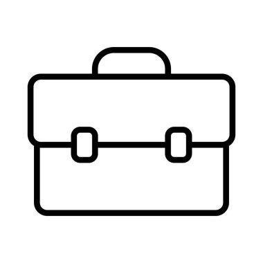 Briefcase icon. Business bag icon. Suitcase, portfolio symbol, linear style pictogram isolated on white.