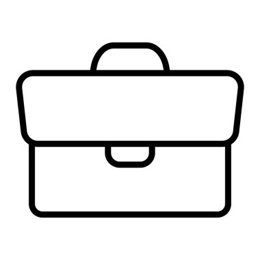 Briefcase icon. Business bag icon. Suitcase, portfolio symbol, linear style pictogram isolated on white.